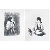 Eric Schwarz, a) Niña de Yalalag, Serigrafías 39 / 125 y 69 / 125