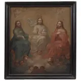Trinidad Antropomorfa, MÉXICO, FINALES DEL SIGLO XVIII, Óleo sobre tela