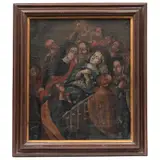 Dormición de la Virgen, MÉXICO, SIGLO XIX, Óleo sobre tela