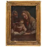 MÉXICO, SIGLO XVIII by la Educación de la Virgen, Óleo sobre tela, offered Oct 2021