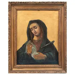 Virgen dolorosa by Anónimo, Óleo sobre tela, offered Oct 2021
