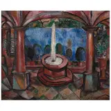 Alfonso Michel, Patio provincial, Óleo sobre tela