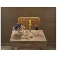 Naturaleza muerta con vino by Rafael Cidoncha, Óleo sobre tela, offered Oct 2021