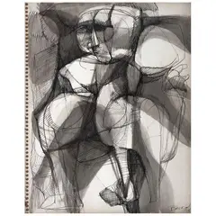 Hombre by Arnold Belkin, 1965, Acuarela y tinta sobre papel, offered Oct 2021