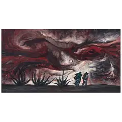 Héctor Ayala, Los caminantes, Mixta sobre tela
