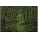 Río Santiaguito by Miguel Ángel Guerrero Garro, 2021, Óleo sobre tela, offered Oct 2021