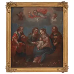 los Cinco Señores, MÉXICO, SIGLO XVIII, Óleo sobre tela