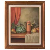 Firmado A. Villa, Bodegón, Óleo sobre tela