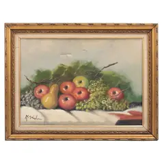 Bodegón con frutas by Firmado A. Muller, Óleo sobre tela, offered Sep 2021