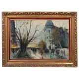 Claudio Simonetti, Calle de París, Óleo sobre tela