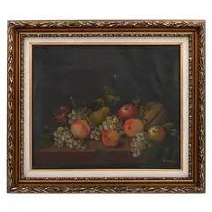 Bodegón con duraznos y uvas by Luis de Vargas, Óleo sobre tela, offered Sep 2021