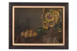 Béla Kádár, Bodegón con girasoles, Óleo sobre tela