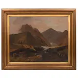 Firma Sin Identificar, Paisaje con lago y venados