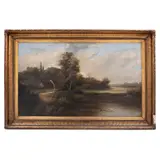 R. Perry, Paisaje, Óleo sobre tela