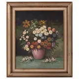 Colombo Max, Naturaleza muerta con flores, Óleo sobre tela