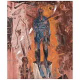 Luis Granda, La caja del hombre azul, Óleo sobre tela