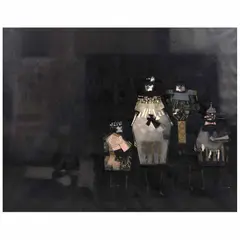 Antonio Rodríguez Luna, Los autómatas de Escorial, 1966, Óleo sobre tela