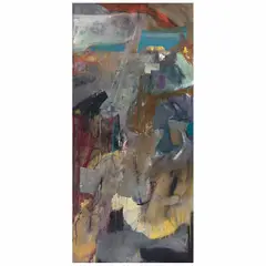 Alfonso Mena, Sin título, de la serie Raya con tres cobalto, Óleo sobre tela