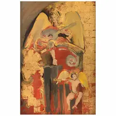 Órgano de la catedral by Carmen Parra, Óleo y hoja de oro sobre tela, offered Aug 2021