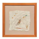 Sergio López Orozco, En la experiencia, Acrílico y collage sobre papel amate