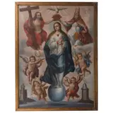 Tota Pulchra, MÉXICO, PRINCIPIOS DEL SIGLO XIX, Óleo sobre tela