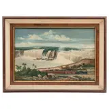 SIGLO XX by Vista de las Cataratas del Niágara, Óleo sobre tela, offered Aug 2021