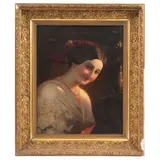 ESCUELA ITALIANA, SIGLO XIX by Retrato de Dama, Óleo sobre tela, offered Aug 2021