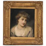 INGLATERRA, SIGLO XIX by Retrato de Dama, Óleo sobre tela, offered Aug 2021