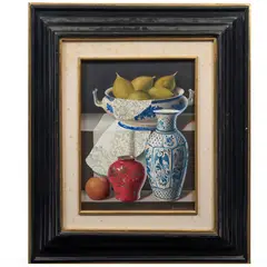Bodegón con peras by Benjamín Domínguez, Óleo sobre madera, offered Aug 2021