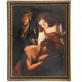 Anónimo, Sansón y Dalila, Óleo sobre tela