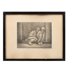 Untitled by Rafael Navarro, 1954, Grabado, offered Aug 2021