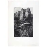 Francisco Moreno Capdevila, Camino al Tezpoteco, 1957, Grabado prueba de autor