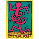 Keith Haring, Cartel del Festival de Jazz de Montreux de, 1983, Serigrafía sin número de tiraje