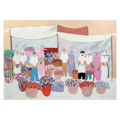 Santa Fe Market by Jim Hill, Serigrafía 166 /200, offered Aug 2021