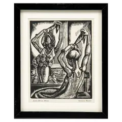 Mujeres peinandose by Angelina Beloff, Xilografía póstuma, offered Aug 2021