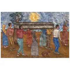 Felipe Morales Lopez, Cortejo fúnebre, Acuarela sobre papel