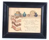 The piece shows a hand written poem with Native American collection illustration done in by Alice MacHarg Ferril, watercolor. The artwork is, offered Jan 2026