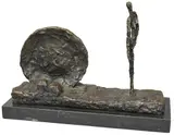 Alberto Giacometti, Femme Avec Roue, bronze Marked Giacometti to base Height 10 inches, length 14 inches