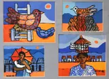 Cándido Bidó, Maternidad, acrylic on canvas housed in one