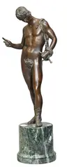 Untitled by Grand Tour, bronze figure of narcissus on marble plinth, offered May 2026