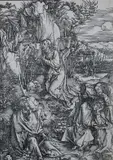 Albrecht Durer, The Agony in the Garden, 1511, Woodcut on laid paper from the 1511 Latin