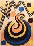 Alexander Calder, La Vague, lithograph poster for Studio Marconi Via Taino 15, Milano /Aprile/Maggio 1971