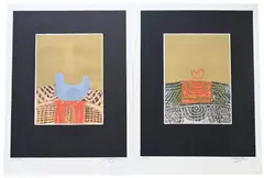 Magical Flight by Arun Bose, circa 1980, aquatint etching, offered Oct 2025