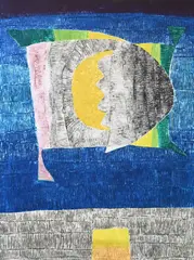 Sky-BL by Kyu-Baik Hwang, aquatint etching, offered Oct 2025