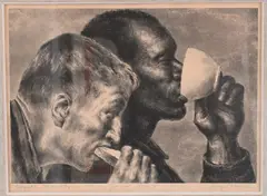 Joseph Hirsch, Banquet, 1947, Lithograph Pencil