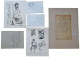 Abraham Rattner, Original Studies "Study For Harlequin", 1923 Colored
