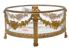 Empire Style, Untitled, bronze and glass center bowl