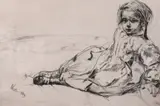 James Abbott McNeill Whistler, Bibi Valentin, 1859, Drypoint etching on on watermarked laid paper with full margins