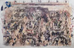 New York Stock Exchange by LeRoy Neiman, 1977, lithograph, offered Jul 2025