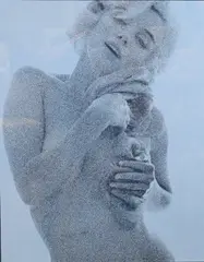 Bert Stern, Marilyn Monroe with Blue Roses - The Last Sitting, 1962, Silkscreen dark blue
